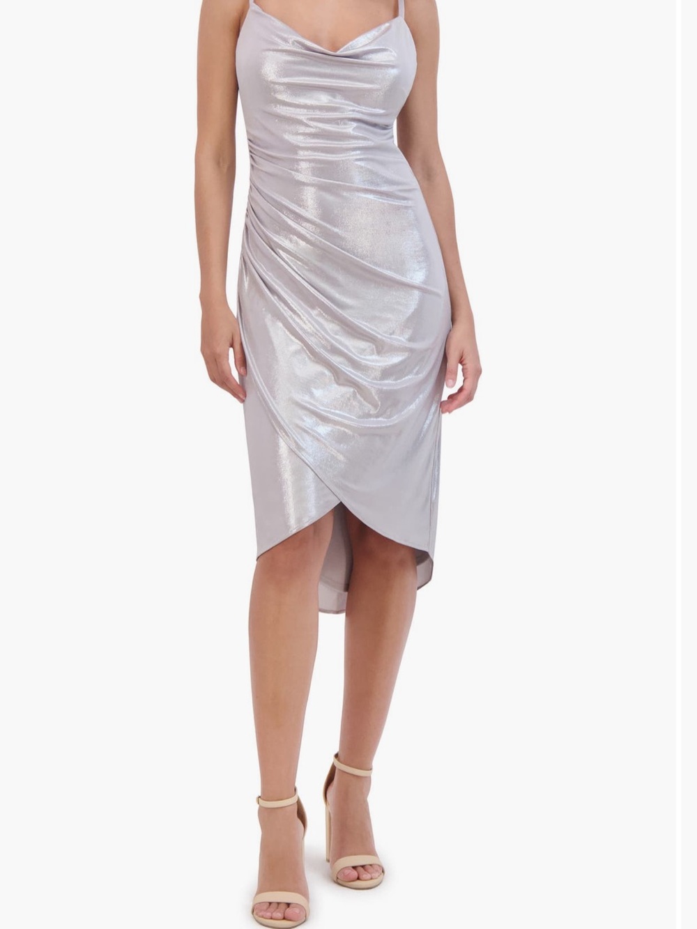 Siena Liquid Metallic Knit Dress Size 8 BNWT